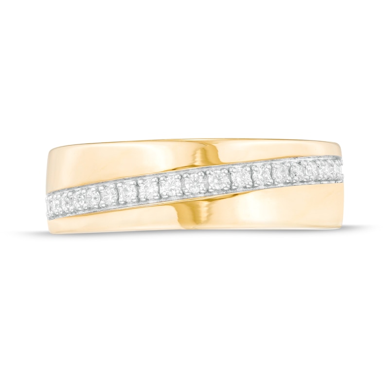 Men's 0.30 CT. T.W. Diamond Wedding Band in 14K Gold