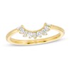 0.18 CT. T.W. Baguette and Round Diamond Contour Wedding Band in 14K Gold