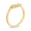 Thumbnail Image 1 of 0.18 CT. T.W. Baguette and Round Diamond Contour Wedding Band in 14K Gold