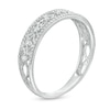 Thumbnail Image 3 of 0.065 CT. T.W. Diamond Ornate Wedding Band in 10K White Gold