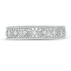 Thumbnail Image 4 of 0.065 CT. T.W. Diamond Ornate Wedding Band in 10K White Gold