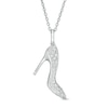 Thumbnail Image 0 of Marilyn Monroe™ Collection 0.18 CT. T.W. Diamond Shoe Pendant in Sterling Silver