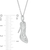 Thumbnail Image 3 of Marilyn Monroe™ Collection 0.18 CT. T.W. Diamond Shoe Pendant in Sterling Silver