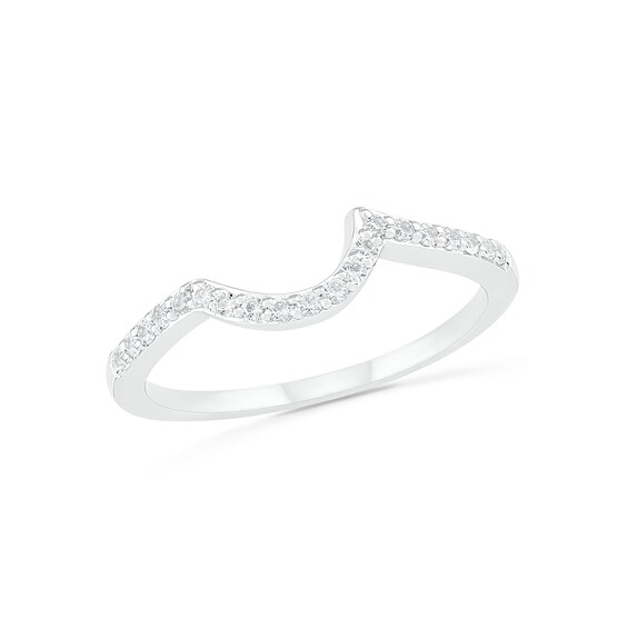 Oval Aquamarine and 0.086 CT. T.W. Diamond Bypass Split Shank Bridal Set in Sterling Silver