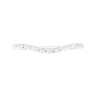 Pear-Shaped Lab-Created Emerald and White Sapphire Geometric Curve Split Shank Bridal Set in Sterling Silver