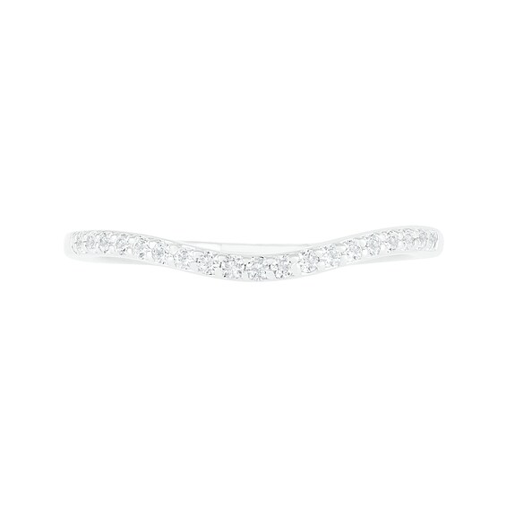 Pear-Shaped Lab-Created Emerald and White Sapphire Geometric Curve Split Shank Bridal Set in Sterling Silver