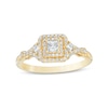 Thumbnail Image 0 of 0.30 CT. T.W. Princess-Cut Diamond Double Frame Engagement Ring in 14K Gold
