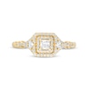Thumbnail Image 3 of 0.30 CT. T.W. Princess-Cut Diamond Double Frame Engagement Ring in 14K Gold