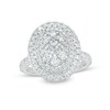 Thumbnail Image 1 of 1.45 CT. T.W. Princess-Cut and Round Composite Diamond Engagement Ring in 14K White Gold