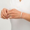 Thumbnail Image 2 of 4.0-8.5mm Freshwater Cultured Pearl and Brilliance Bead Graduated Bypass Cuff in Sterling Silver-7.5"