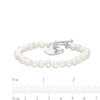 Thumbnail Image 2 of 5.0-6.0mm Cultured Freshwater Pearl Strand Bracelet with Sterling Silver Heart Charm and Toggle Clasp - 7.5"
