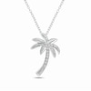 Thumbnail Image 1 of 0.04 CT. T.W. Diamond Palm Tree Pendant in Sterling Silver