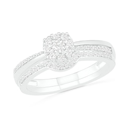 0.29 CT. T.W. Composite Diamond Bridal Set in 10K White Gold