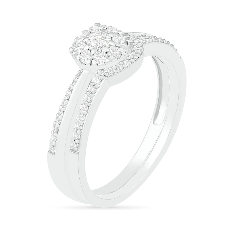 Main Image 2 of 0.29 CT. T.W. Composite Diamond Bridal Set in 10K White Gold