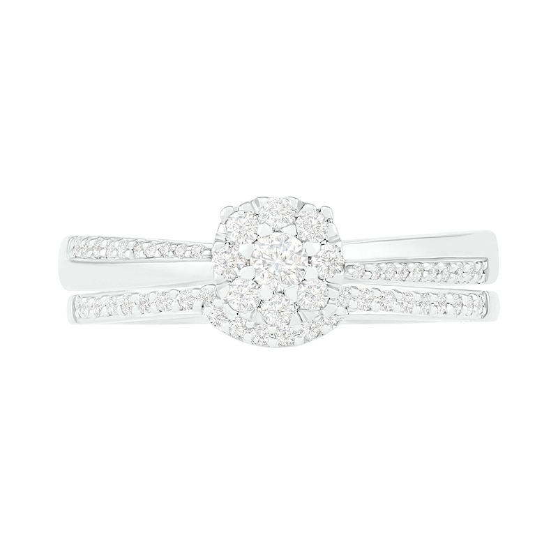 Main Image 3 of 0.29 CT. T.W. Composite Diamond Bridal Set in 10K White Gold