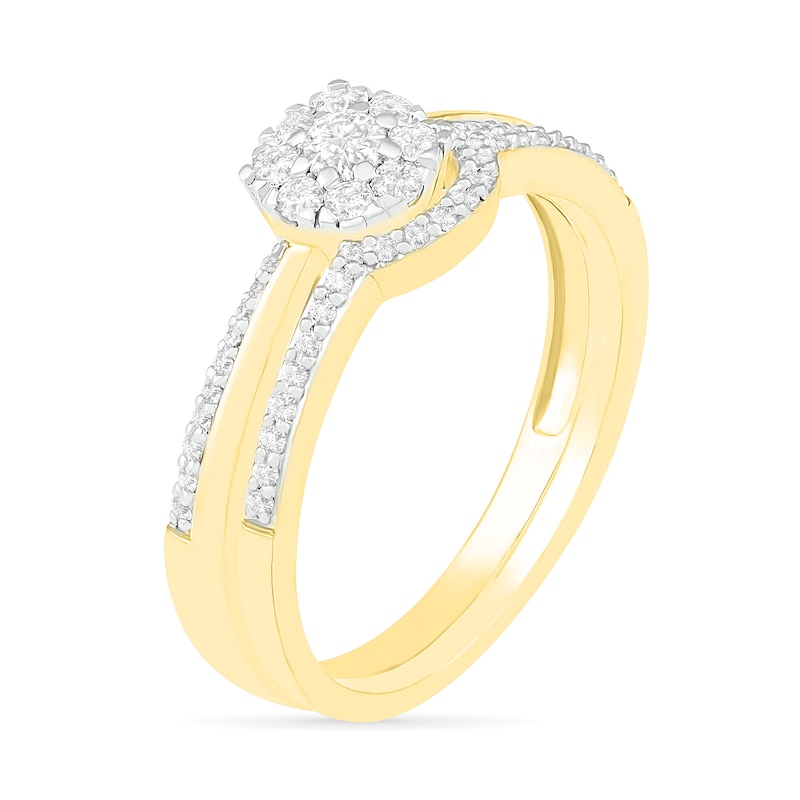 Main Image 2 of 0.29 CT. T.W. Composite Diamond Bridal Set in 10K Gold
