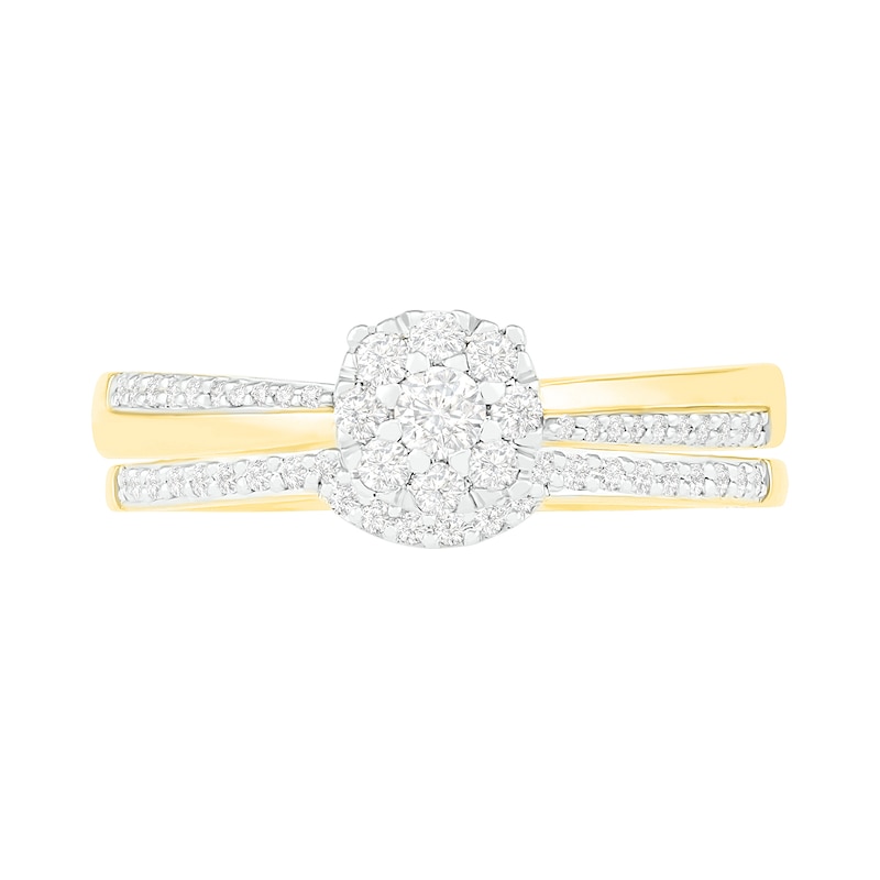 Main Image 3 of 0.29 CT. T.W. Composite Diamond Bridal Set in 10K Gold