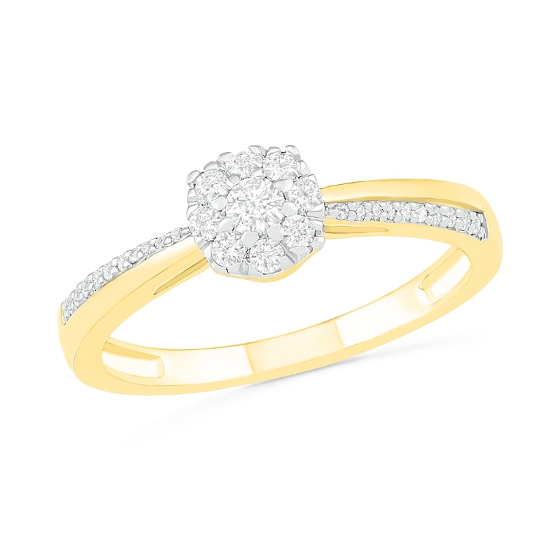 Main Image 4 of 0.29 CT. T.W. Composite Diamond Bridal Set in 10K Gold