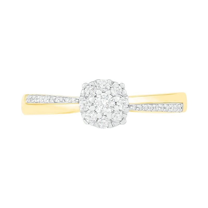 Main Image 5 of 0.29 CT. T.W. Composite Diamond Bridal Set in 10K Gold