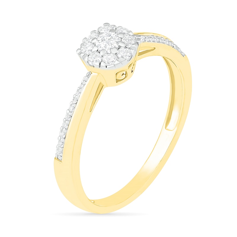 Main Image 6 of 0.29 CT. T.W. Composite Diamond Bridal Set in 10K Gold