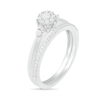 0.29 CT. T.W. Composite Diamond Bridal Set in 10K White Gold