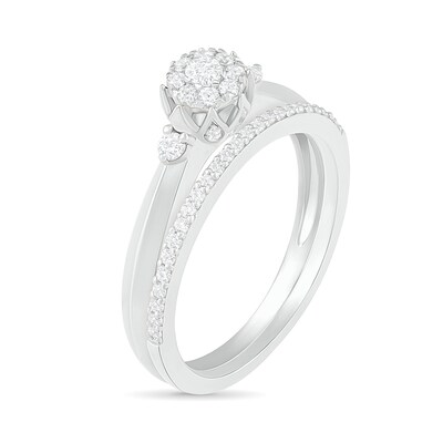 0.29 CT. T.W. Composite Diamond Bridal Set in 10K White Gold