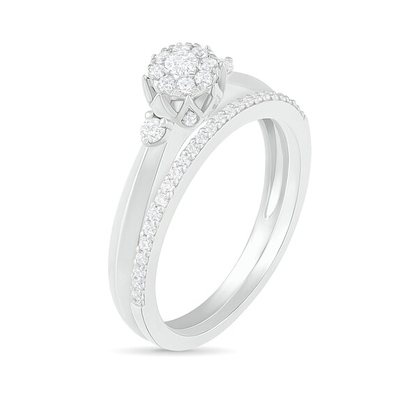 0.29 CT. T.W. Composite Diamond Bridal Set in 10K White Gold