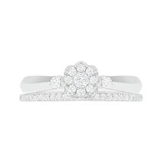 0.29 CT. T.W. Composite Diamond Bridal Set in 10K White Gold