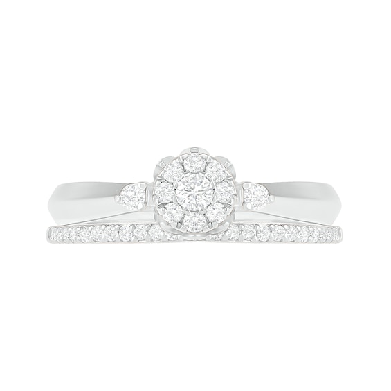 0.29 CT. T.W. Composite Diamond Bridal Set in 10K White Gold