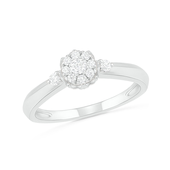 0.29 CT. T.W. Composite Diamond Bridal Set in 10K White Gold