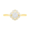 0.29 CT. T.W. Diamond Flower Frame Bridal Set in 10K Gold