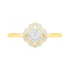 Thumbnail Image 4 of 0.29 CT. T.W. Diamond Flower Frame Bridal Set in 10K Gold