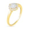 Thumbnail Image 5 of 0.29 CT. T.W. Diamond Flower Frame Bridal Set in 10K Gold