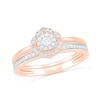 Thumbnail Image 1 of 0.29 CT. TW. Diamond Flower Frame Bridal Set in 10K Rose Gold