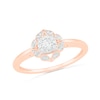 Thumbnail Image 4 of 0.29 CT. TW. Diamond Flower Frame Bridal Set in 10K Rose Gold