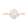 Thumbnail Image 5 of 0.29 CT. TW. Diamond Flower Frame Bridal Set in 10K Rose Gold