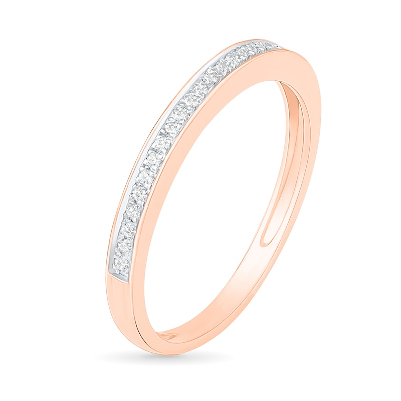 Main Image 9 of 0.29 CT. TW. Diamond Flower Frame Bridal Set in 10K Rose Gold
