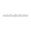 Thumbnail Image 8 of 0.23 CT. T.W. Diamond Vintage-Style Scallop Shank Bridal Set in Sterling Silver