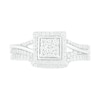 Thumbnail Image 3 of 0.37 CT. T.W. Composite Diamond Square Frame Split Shank Bridal Set in 10K White Gold
