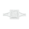 Thumbnail Image 5 of 0.37 CT. T.W. Composite Diamond Square Frame Split Shank Bridal Set in 10K White Gold