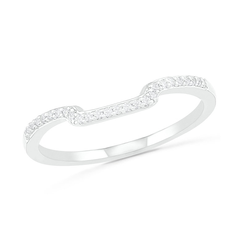 Main Image 7 of 0.37 CT. T.W. Composite Diamond Square Frame Split Shank Bridal Set in 10K White Gold