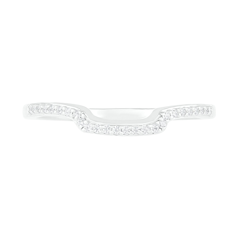Main Image 8 of 0.37 CT. T.W. Composite Diamond Square Frame Split Shank Bridal Set in 10K White Gold