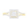 Thumbnail Image 5 of 0.37 CT. T.W. Composite Diamond Square Frame Split Shank Bridal Set in 10K Gold