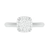 Thumbnail Image 4 of 0.29 CT. T.W. Composite Diamond Cushion Frame Bridal Set in 10K White Gold