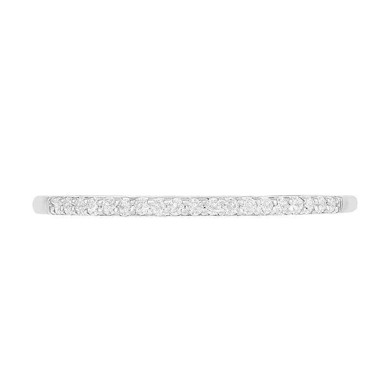 0.29 CT. T.W. Composite Diamond Cushion Frame Bridal Set in 10K White Gold