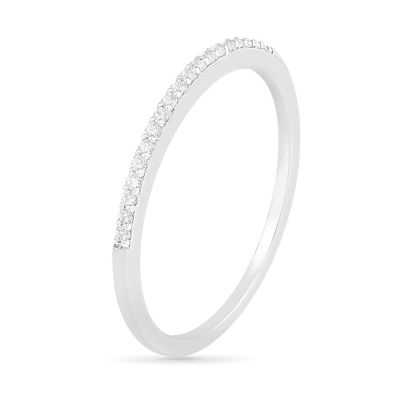 0.29 CT. T.W. Composite Diamond Cushion Frame Bridal Set in 10K White Gold