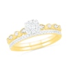Thumbnail Image 1 of 0.37 CT. T.W. Composite Diamond Vintage-Style Alternating Bridal Set in 10K Gold
