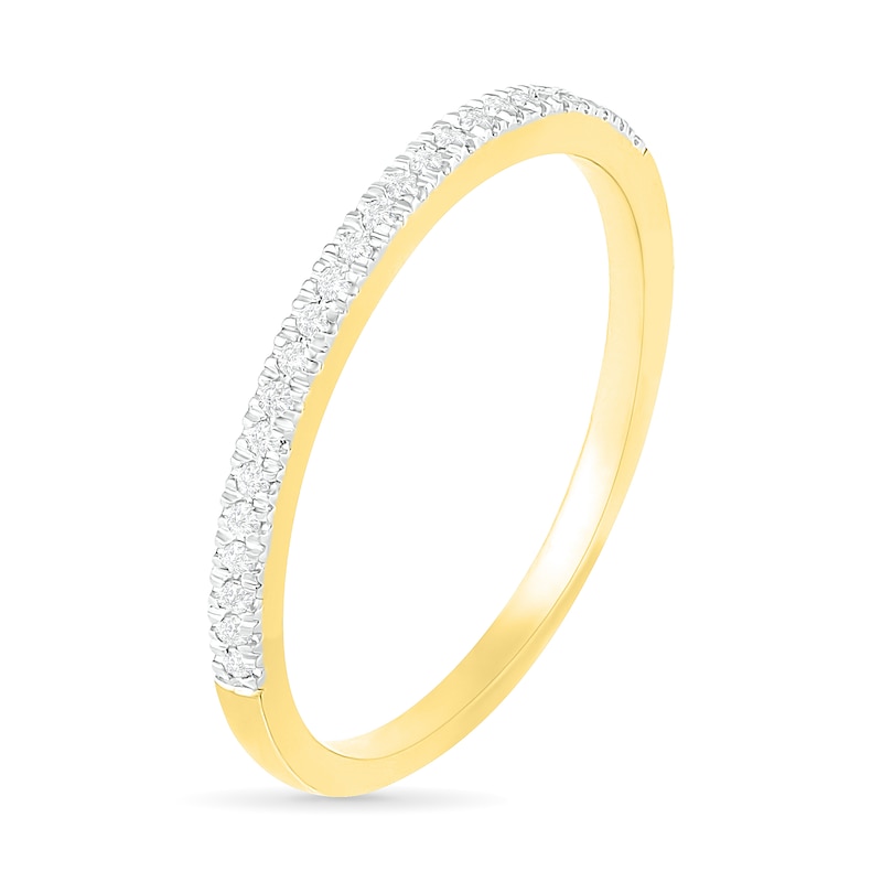 Main Image 9 of 0.37 CT. T.W. Composite Diamond Vintage-Style Alternating Bridal Set in 10K Gold