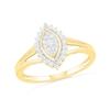 Thumbnail Image 3 of 0.29 CT. T.W. Composite Diamond Marquise Frame Sunburst Bridal Set in 10K Gold