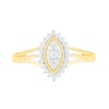 Thumbnail Image 4 of 0.29 CT. T.W. Composite Diamond Marquise Frame Sunburst Bridal Set in 10K Gold